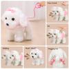 OR OR TU Walking Barking Toy Dog with Remote Control Leash, Plush Puppy Electronic Interactive Toys for Kids, Shake Tail,Pretend Dress Up Realistic Stuffed Animal Dog Age 3 4 5 6+ Years Old Best Gift view 2