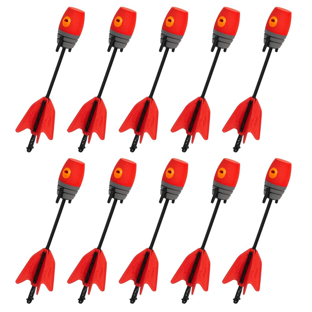 Zing Zonic Whistling Arrow Refill Pack - Includes 10 Zonic Whistling Arrows, Compatible HyperStrike Bow, Firetek Bow, Z-Tek Bow, Z-Curve Bow and Z-Bow (Red)