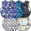 Joyo roy Mess Proof Baby Bibs 6-12 Months Waterproof Toddler Baby Boy Bibs for Eating Machine Washable Sleeveless Smock Bib Travel Reusable Led Weaning Apron for Feeding Bib with Food Catcher view 1