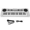 37 Keys Kids Piano Electric Keyboard Starter Music Keyboard Electric Piano Musical Instrument with Microphone(Silver) view 1
