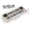37 Keys Kids Piano Electric Keyboard Starter Music Keyboard Electric Piano Musical Instrument with Microphone(Silver) view 2
