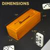 Queensell Dominos Set for Adults  Dominoes - Classic Board Games, Double 6 Dominoes Family Games for Kids and Adults - Double Six Standard Dominos Set 28 Tiles with Wood Case, Juegos de Mesa view 3