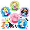 Baker Ross FE168 Mermaid Mix & Match Magnet Kits - Pack of 8, Magnets for Kids, Fridge Magnet for Children, Make Your Own Magnets Craft Kit view 1