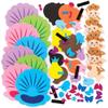 Baker Ross FE168 Mermaid Mix & Match Magnet Kits - Pack of 8, Magnets for Kids, Fridge Magnet for Children, Make Your Own Magnets Craft Kit view 2
