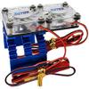 Nitro Hobbies V2 Aluminum 540/550 Motor Heat Sink w/Twin Cooling Fans Blue view 1