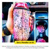 16oz Can Cooler Insulated - Lit Handlers Neoprene Fabric Beverage Cooler Sleeve with Handle & Pocket - Water Resistant Soda & Energy Drink Holder - Machine Washable Beer Can Covers for Party (Roses) view 2