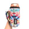 16oz Can Cooler Insulated - Lit Handlers Neoprene Fabric Beverage Cooler Sleeve with Handle & Pocket - Water Resistant Soda & Energy Drink Holder - Machine Washable Beer Can Covers (Tie Dye) view 1