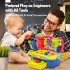 hahaland Toddler Toys for Boys Girls Gifts for Ages 18 Months+ Multifunctional Music Light Workbench for Baby Boy Toy for 2-Year-Old view 4
