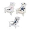 4Pcs Miniature Chair Mini Wooden Beach Chair Nautical Dollhouse Furniture Accessories Micro Landscape for Photo Props Doll House Decor view 1