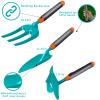 Qtioucp 16Pcs Kids Gardening Tools Outdoor Toys Set Backyard Play with 93 PCS DIY Flower Garden Building Preschool Activities (Green) view 3
