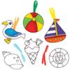 Baker Ross FE308 Seaside Suncatcher Craft - Pack of 10, Stained Glass Effect for Kids to Decorate and Display for Arts and Craft Activities view 1