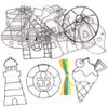 Baker Ross FE308 Seaside Suncatcher Craft - Pack of 10, Stained Glass Effect for Kids to Decorate and Display for Arts and Craft Activities view 2