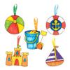 Baker Ross FE308 Seaside Suncatcher Craft - Pack of 10, Stained Glass Effect for Kids to Decorate and Display for Arts and Craft Activities view 4