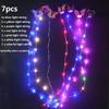 7pcs Girls Women DIY Hair LED Lights String Blinking Hair Styling Tools Braider Weaving Braids Party Birthday Gift view 2