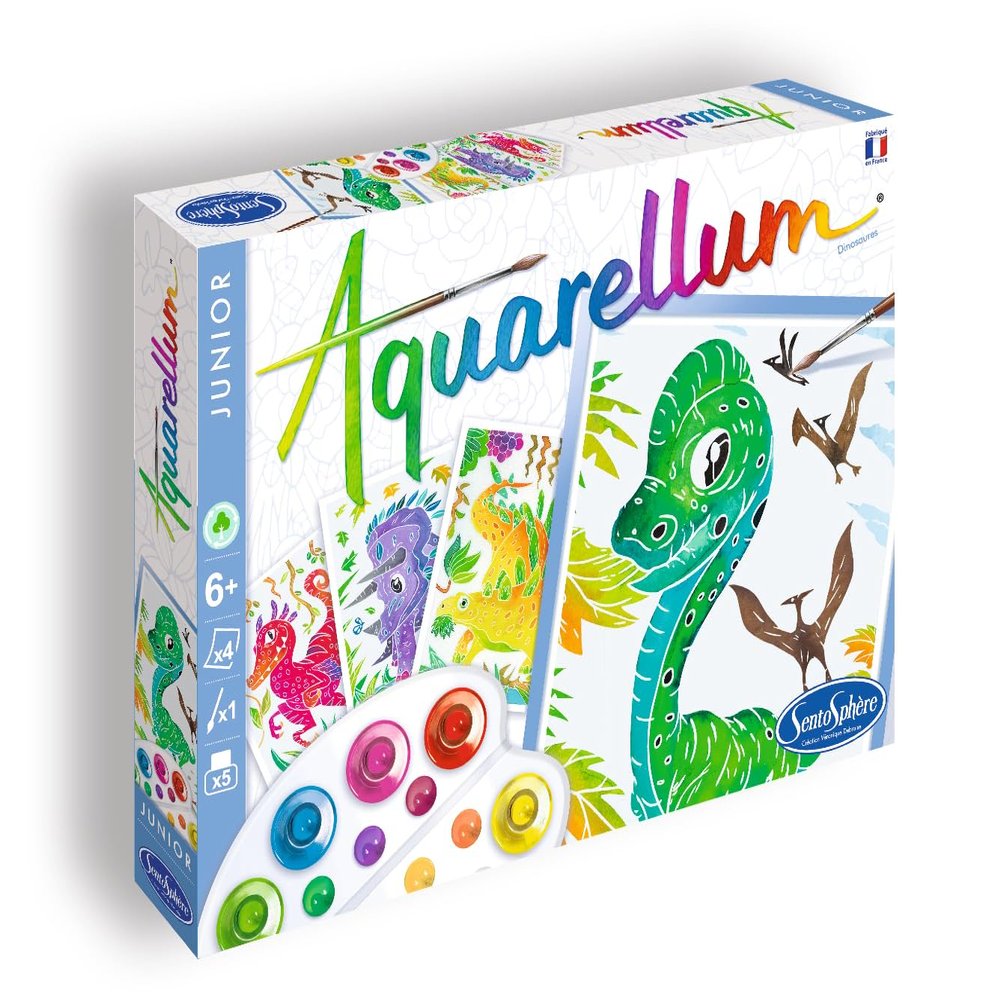 Sentosphre - AQUARELLUM Junior-Dinosaurs, 6511, 12 Count (Pack of 1)
