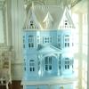 Fine Home Crafts ARTLEER Exquisite Blue White French Villa Le Chateau Cabinet Hand Painted 1/12 Scale Luxury view 4