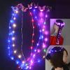2pcs Girls Glow DIY Hair LED Lights String Blinking Hair Styling Tools Braider Weaving Braids Party Birthday Gift view 2
