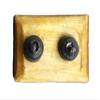 Melody Jane Dollhouse Traditional Double Light Switch DIY Fittings Hardware 1:12 Accessory view 1