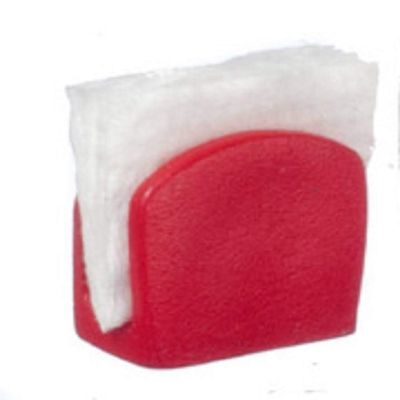 Melody Jane Dollhouse Red Napkin Serviette Holder Miniature Kitchen Diner Cafe Accessory