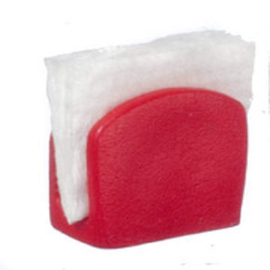 Melody Jane Dollhouse Red Napkin Serviette Holder Miniature Kitchen Diner Cafe Accessory