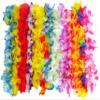 Dondor Enterprises Tropical Leis Necklace, Hawaiian Luau Flower Leis (24 Pack - Multicolored) view 1
