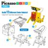 PicassoTiles 12-in-1 Solar Powered Transform Robot Set STEM Kids Educational Learning Engineering Building Toy Creative Unique Transformation Energy Science Experiment DIY Kit Boy Girl Age 8+ PBM01 view 4