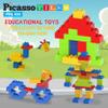 PicassoTiles 100 Piece Large Construction Brick Building Blocks STEM Bricks Toy Set Creative Learning Early Education Playset 5 Colors 4 Unique Shapes Mix & Match Toys for Kids Boys Girls Child Age 3+ view 4