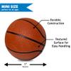 Botabee 5" Rubber Mini Basketballs (2-Pack) - Realistic Bounce and Grip for Indoor and Outdoor Play - Small Basketball for Kids - Durable and Fun, Perfect for Mini Hoops view 2