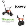 Joovy Tricycoo Fold & Go Toddler Tricycle Featuring Removable, Adjustable Push Handle, Lockable Front Pedals, Height-Adjustable Seat, 3-Point Safety Harness, and Rear Storage Box (Rorange), Large view 4
