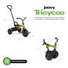 Joovy Tricycoo Fold & Go Toddler Tricycle Featuring Removable, Adjustable Push Handle, Lockable Front Pedals, Height-Adjustable Seat, 3-Point Safety Harness, and Rear Storage Box (Greenamole), Large view 2