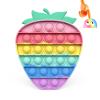 Camlunka Strawberry Push Pop Bubble It Fidget Sensory Toy - Pop Sensory Fidget It Toy Rainbow view 1