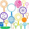 JOYIN Big Bubble Wands Set Bulk for Kids Summer Outdoor Toy Game Activity Party Favors, 18 Pcs Giant Bubble Maker with Tray, 12" Large, 6 Pcs Solution Suitable for All Age People view 3