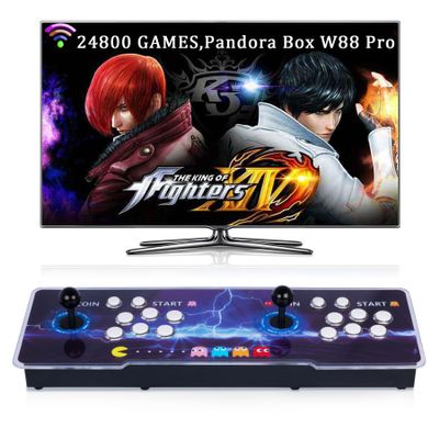 RegiisJoy 24800 in 1 Arcade Game Console WiFi Function Pandora's Box W88 Pro Classic Retro Game Machine for PC & Projector & TV,1280X720,Search/Hide/Save/Load/Pause Games,Favorite List