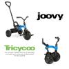 Joovy Tricycoo Fold & Go Toddler Tricycle Featuring Removable, Adjustable Push Handle, Lockable Pedals, Height-Adjustable Seat, 3-Point Safety Harness, and Rear Storage Box (Blueness), 27.6"x18.5"x37" view 3