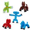 Zing Stikbot Pets 5 Pack, Set of 5 Stikbot Collectable Action Figures, Includes 1 Bulldog, 1 Monkey, 1 Cat and 2 Dogs, Create Stop Motion Animation view 1