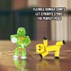 Zing Stikbot Pets 5 Pack, Set of 5 Stikbot Collectable Action Figures, Includes 1 Bulldog, 1 Monkey, 1 Cat and 2 Dogs, Create Stop Motion Animation view 3