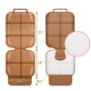 Meolsaek Car Seat Protector for Child Car Seat, Durable 600D Fabric Waterproof Car Seat Cover with Thick Pad Non-Slip BackingNo Imprints (Tan-2 pcs) view 3