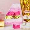 Number 4 Pinata, Pink and Gold Foil for Girls 4th Birthday Party Decorations (Small, 16.5 x 11 Inches) view 2