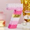 BLUE PANDA Pink Number 7 Pinata - Gold Foil, 11.7 x 10 In - Birthday Party Pinata for 7 Year Old Girl view 2