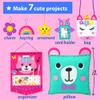 KRAFUN My First Sewing Kit for Beginner Kids Arts & Crafts, 7 Easy DIY Projects of Stuffed Animal Dolls and Plush Pillow Craft, Instructions & Felt, Gift for Girls, Boys, Learn to Sew, Embroidery view 3