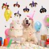 12 Pieces Dog Birthday Masks and Garland - Funny Paper Masks for Dog Theme Party Decoration - Cardstock Baby Shower Banner for Puppy Birthday Party Favors view 3