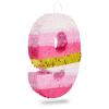 BLUE PANDA 9 Pinata - Small, 16.5 x 11 x 3 In, Pink & Gold - Pinata for 9 Year Old Girl, 9th Birthday Decoration - Pull-String Design