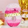 Number 6 Pinata, Pink and Gold Foil for Girls 6th Birthday Party Decorations (Small, 16.5 x 11 Inches) view 2