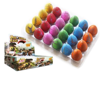 24pcs Large Size Dinosaur Egg Hatching Dino Egg Grow in Water Crack with Assorted Color Hatching Growing Dino Dragon Hunting Game Easter Basket Stuffers Birthday Easter Gifts Party Favors for Children