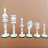 Camel Bone Luxury English Series Chess Pieces Only | Hand Carved Camel Bone Vintage Chess Set | Unique Chess Pieces view 2