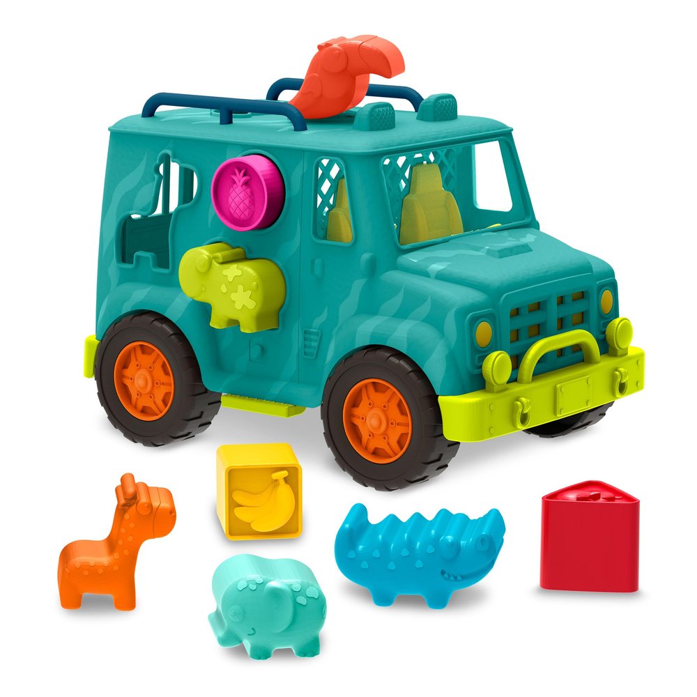 B. toys Rollin' Animal Rescue Shape Sorter Truck Shape Sorting Toy Toy Truck for Toddlers, Kids Educational Play 12+ Months