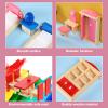 Sumind 35 Pcs Wooden Dollhouse Furniture Set with 8 Family Toys Family Set 27 Pcs Furniture Dollhouse Accessories for Boys Girls, Holiday Birthday Gift(Classic Style) view 4