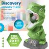 Discovery Hungry T-Rex Feeding Game, Carnival Style Shooting Target Competition for Kids, 8 Indoor Safe Foam Balls with Air Launcher, Electronic LCD Screen with Lever Tongue, Great for Ages 6 & Up view 2