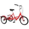 MOPHOTO Small Tricycle 16 Inch  Low Step-Through 3 Wheel Bike, Single Speed Trike for Beginner Riders with Rear Basket view 1