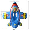 OIUT Inflatable Aircraft Swimming Ring, Thickening PVC Attractive Appearance Playing Water Game Swim Tubes Seat Boat Pool Ring for Beach, Lake, Party, Vacation (Blue) view 3